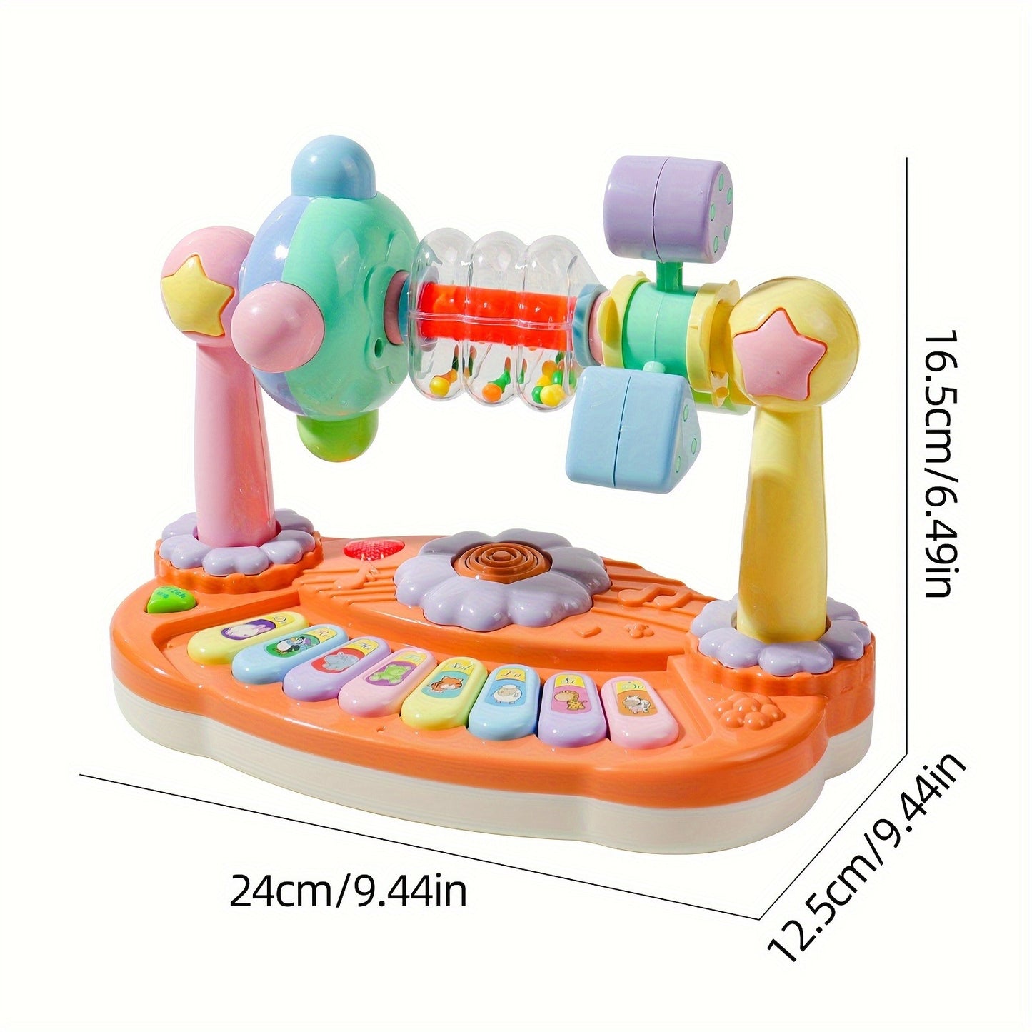 Kids Electronic Keyboard Toy with Puzzle, Multifunctional Music Playset for Boys & Girls, Ideal for Christmas, Halloween, Thanksgiving - Battery Not Included