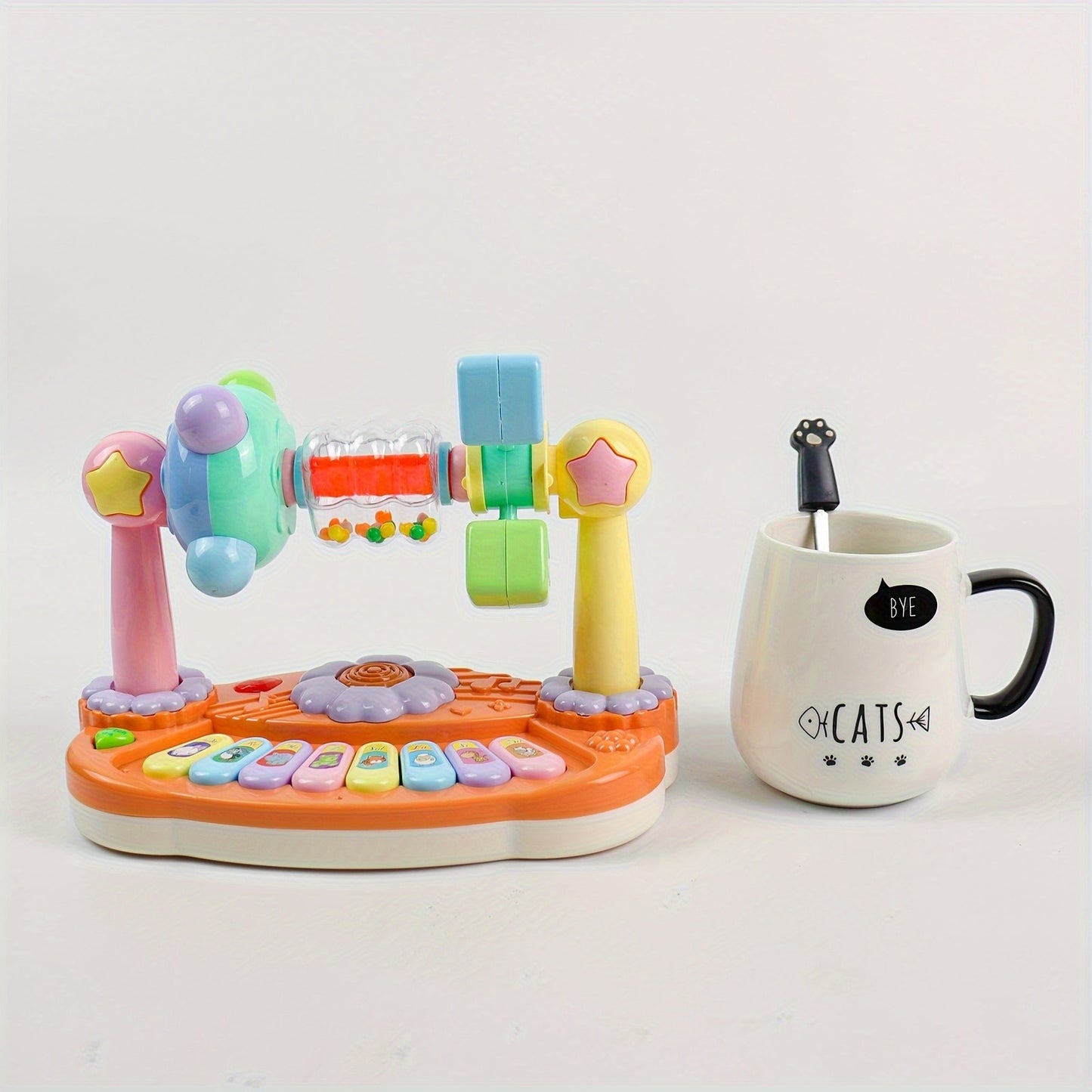 Kids Electronic Keyboard Toy with Puzzle, Multifunctional Music Playset for Boys & Girls, Ideal for Christmas, Halloween, Thanksgiving - Battery Not Included