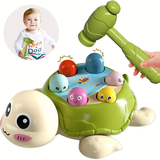 2pcs/1pc Interactive Tortoise Hammer Toys, Educational Colorful Shape Sorting Game, Durable Other Material Structure, Ideal Gift For Christmas, Halloween, Thanksgiving.