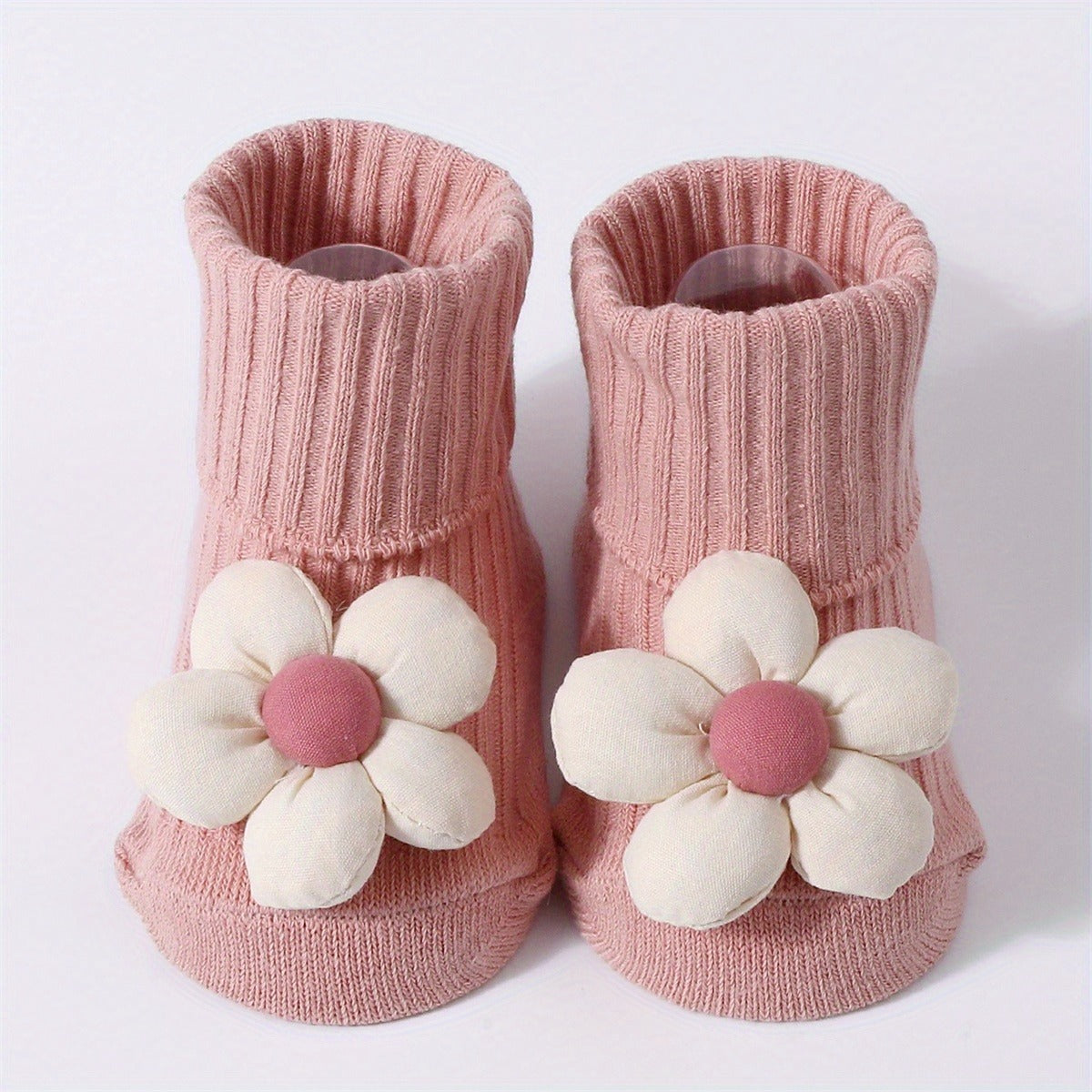 Toddler Girls Non-Slip Baby socks with Grippers - Soft Pastel Pink socks, Non-Slip Grip for Infants & Toddlers, Easy On/Off for Everyday & Special Occasions  Baby Girl Footwear