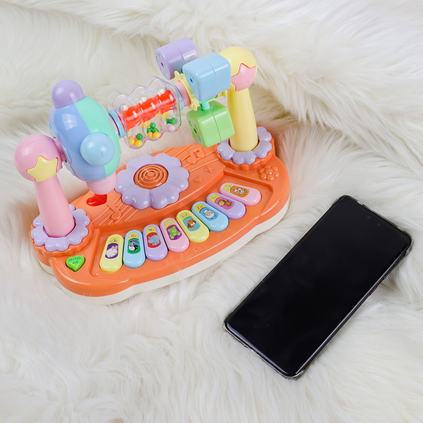 Kids Electronic Keyboard Toy with Puzzle, Multifunctional Music Playset for Boys & Girls, Ideal for Christmas, Halloween, Thanksgiving - Battery Not Included