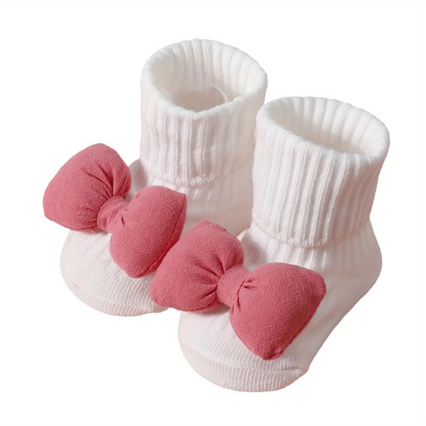 Toddler Girls Non-Slip Baby socks with Grippers - Soft Pastel Pink socks, Non-Slip Grip for Infants & Toddlers, Easy On/Off for Everyday & Special Occasions  Baby Girl Footwear