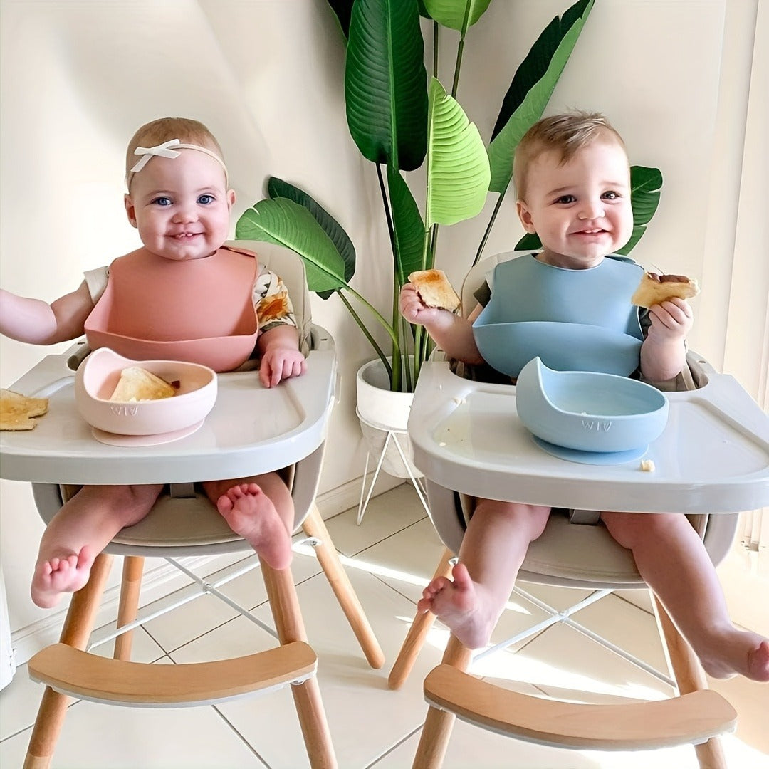 Convertible Baby High Chair, 3in 1 Wooden Highchair/Booster, 5-Point Harness, PU Cushion And Footrest for Baby, Toddlers, Baby High Chair with Adjustable Legs & Dishwasher Safe Tray, Made Of Sleek Hardwood & Premium ette, Father's Day Gift