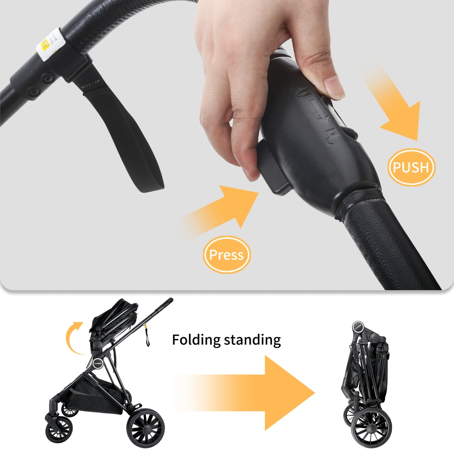 2-in-1 Baby Stroller, Newborn Standard Stroller Infant To Toddler Stroller, Lightweight Baby Carriage Pram, Can Be Used As A Mother'S Day Gift