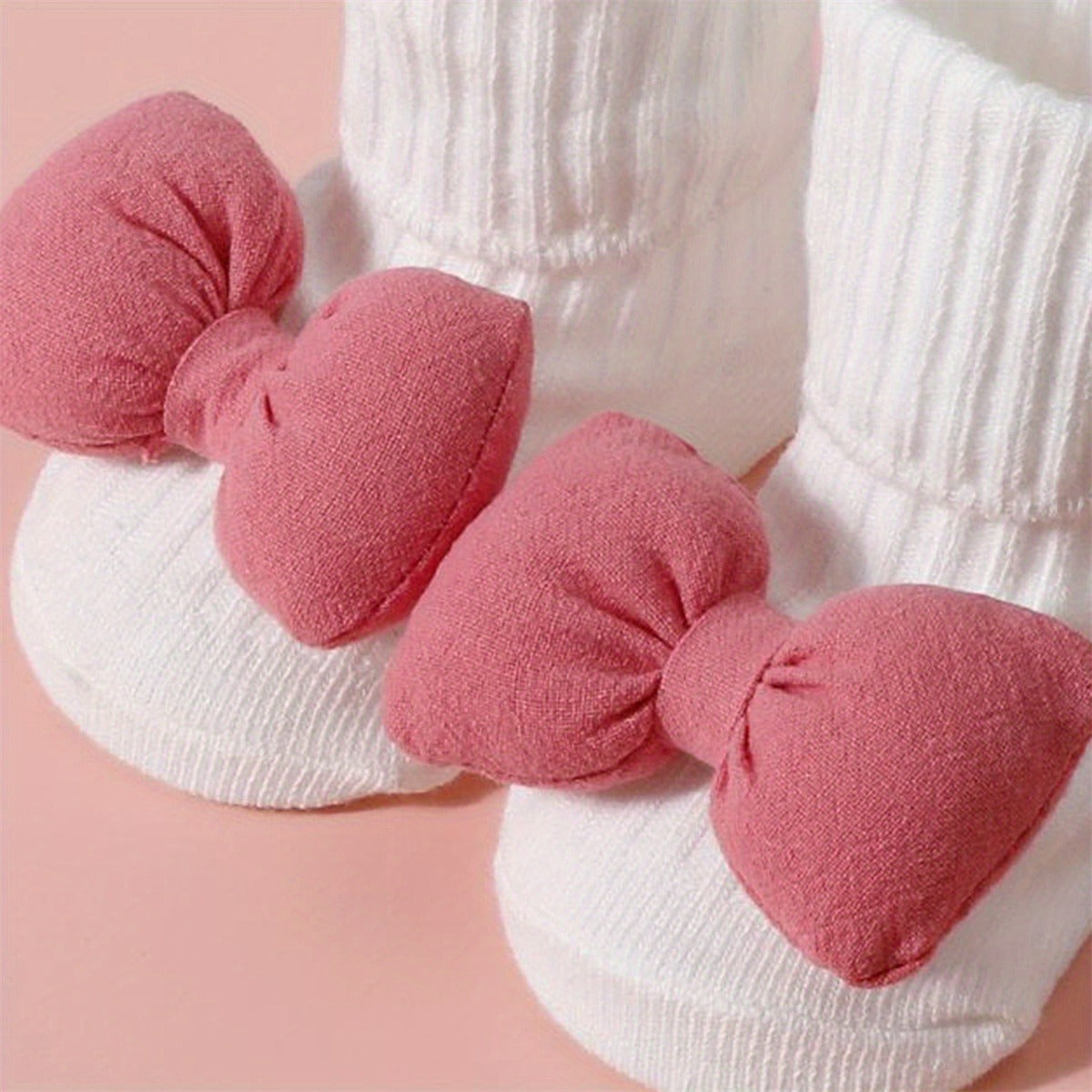 Toddler Girls Non-Slip Baby socks with Grippers - Soft Pastel Pink socks, Non-Slip Grip for Infants & Toddlers, Easy On/Off for Everyday & Special Occasions  Baby Girl Footwear